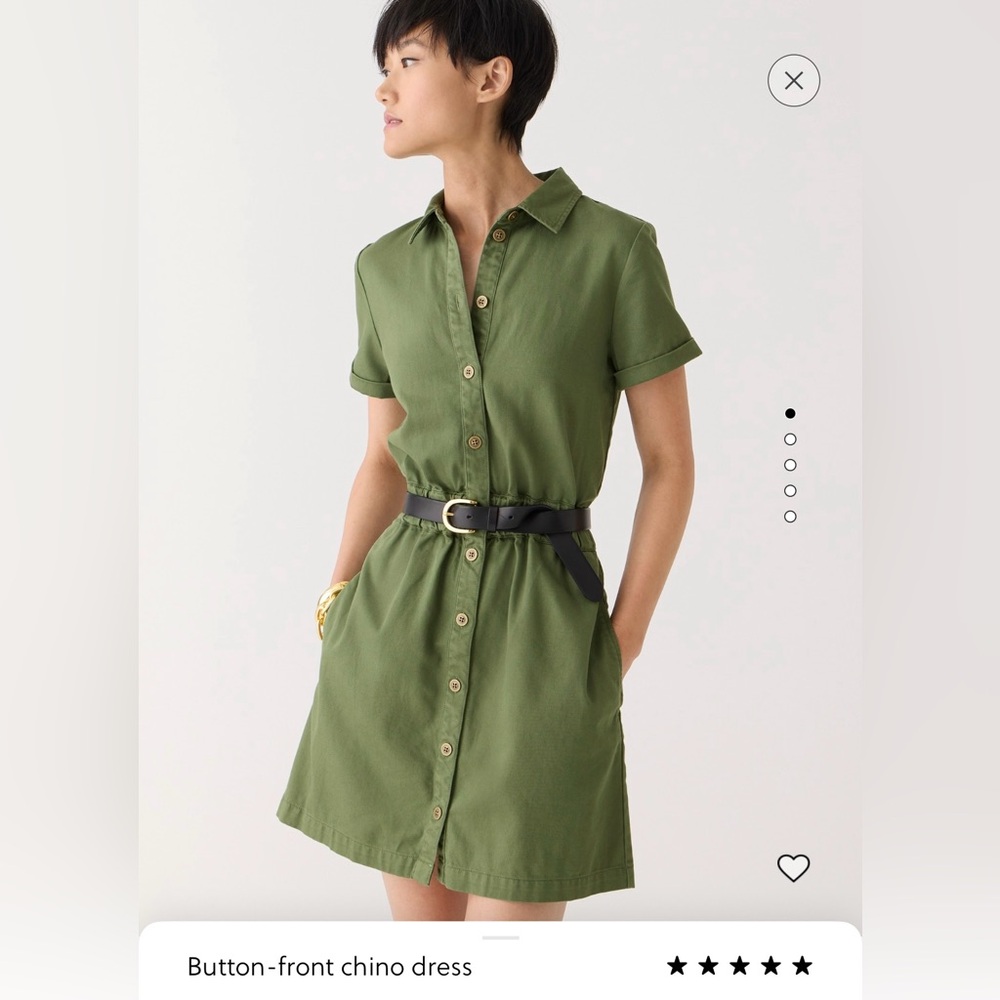 NWT - Jcrew button front chino dress size 0